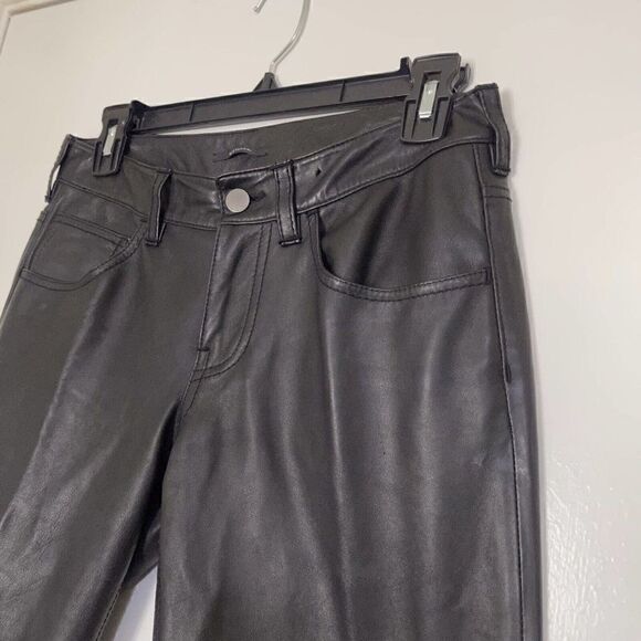 ELIE TAHARI black soft leather straight leg pants size US 2 - Picture 3 of 8